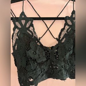 Black bralette crop top